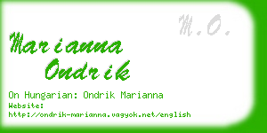 marianna ondrik business card